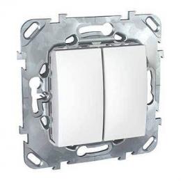 Изображение продукта Выключатель двухклавишный Schneider Electric Unica 10AX 250V 